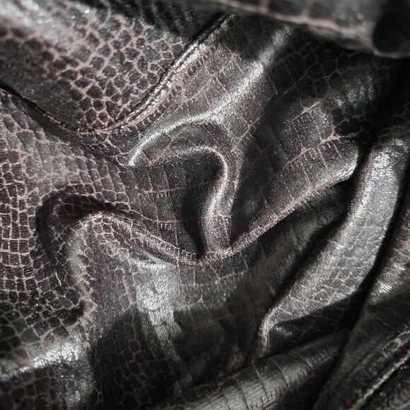 Spanx Croc Leggings Brown Faux Leather High Waist Shaping Slimming Size Small - Picture 8 of 12